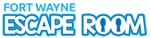 A blue and white logo for the wayne pipe room.